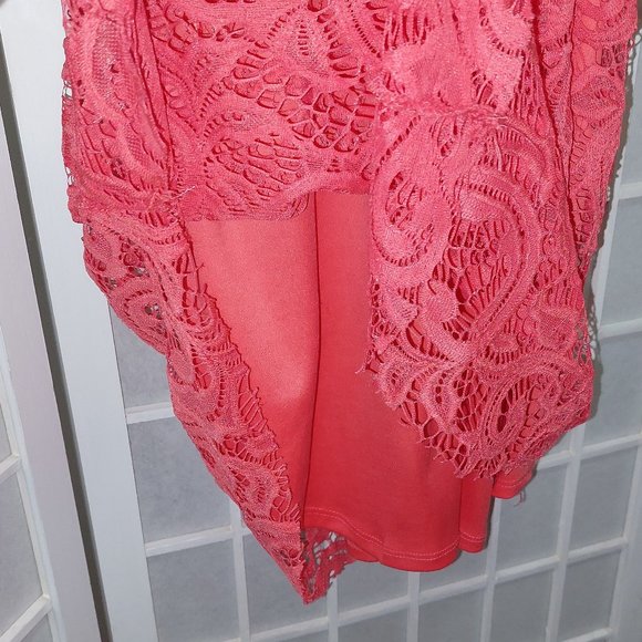 Lace Halter top Watermelon pink - Picture 8 of 8